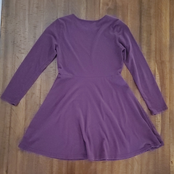 The Children's Place Girls Long Sleeve Purple Dress - Size L (10/12) - Picture 7 of 8